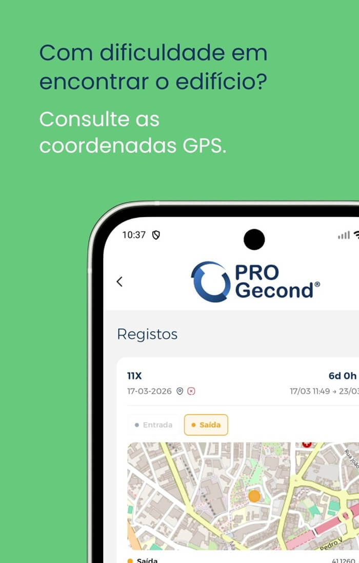 Registo de visitas - PRO Gecond Registo de visitas - PRO Gecond