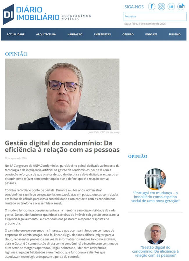Gestão digital do condomínio - Diário Imobiliário Gestão digital do condomínio - Diário Imobiliário